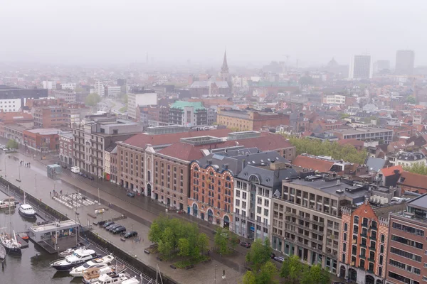 Letecký pohled na Antwerpen, Belgie — Stock fotografie