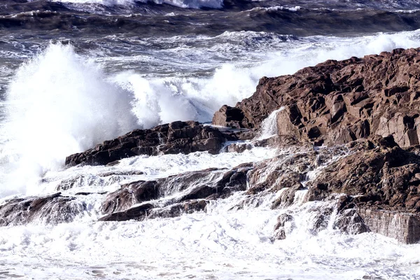 Vue du paysage marin orageux avec vagues — Photo