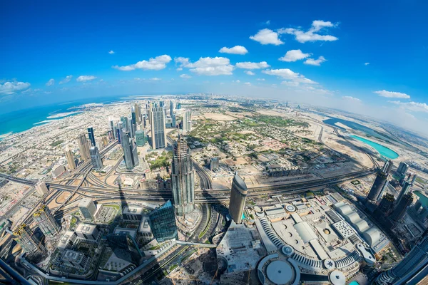 Skyine aereo di Dubai, Emirati Arabi Uniti — Foto Stock