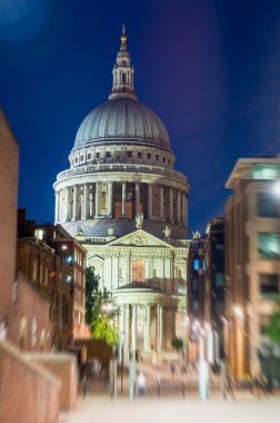 St Paul Katedrali, gece, Londra