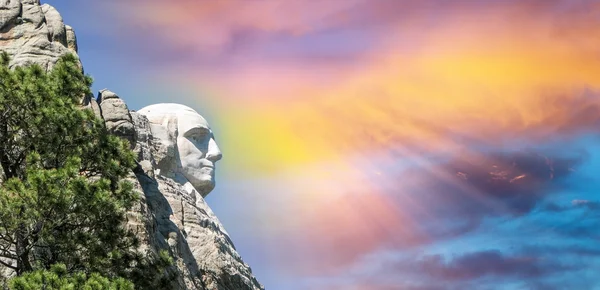 George Washington - Rushmore Dağı, yan görünüm — Stok fotoğraf
