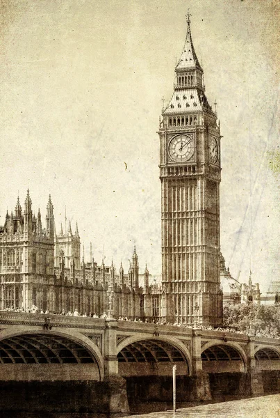 Vista d'epoca del Big Ben, Londra — Foto Stock