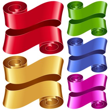 Vektör şerit çerçeveleri set