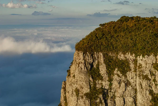 Gran Muralla Piedra Cañón Del Embudo Con Mar Nubes Paisaje — Foto de Stock