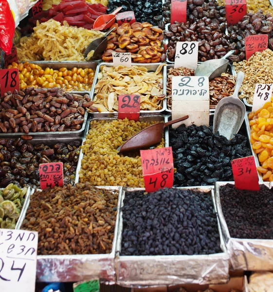 Dry fruits and nuts in open market Royalty Free Stock Images