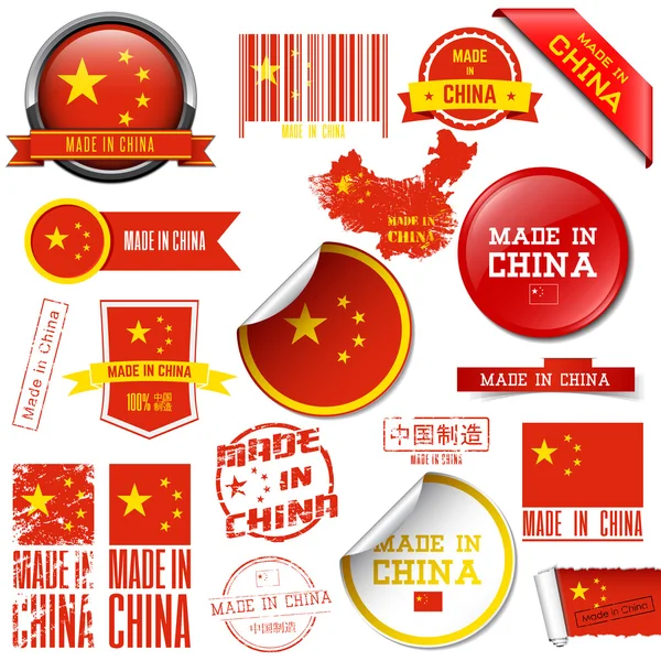 Gemaakt in China collectie — Stockvector