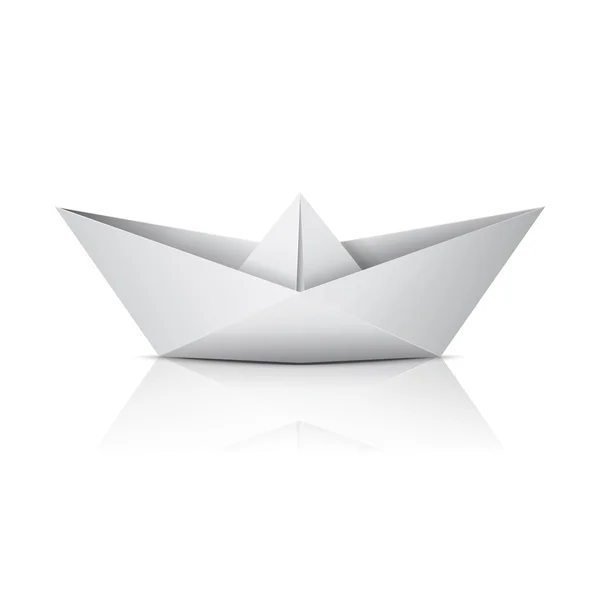 White Paper boat — Stock Vector