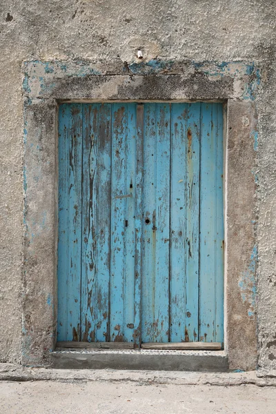 Puerta azul vieja —  Fotos de Stock