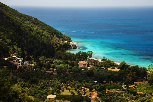 Grèce, falaises de Lefkada et mer — Photo