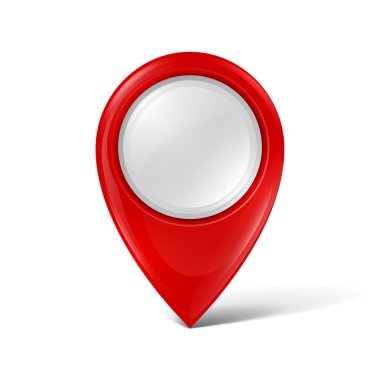 Red map pointer clipart