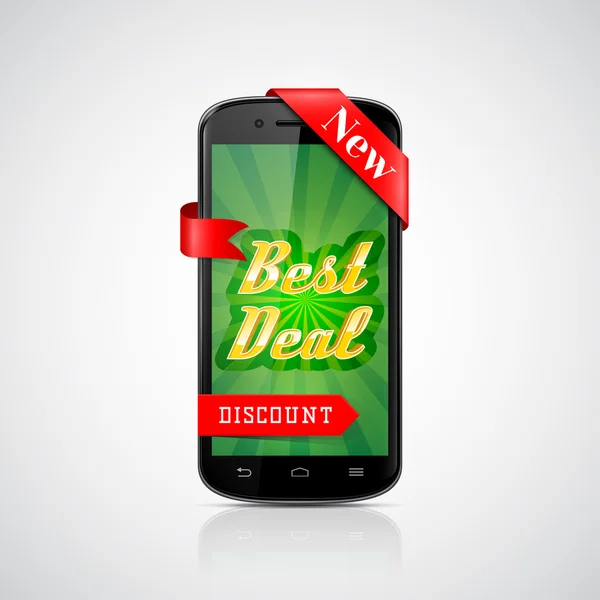 Best Deal Banner. Smartphone-ajánlat — Stock Vector