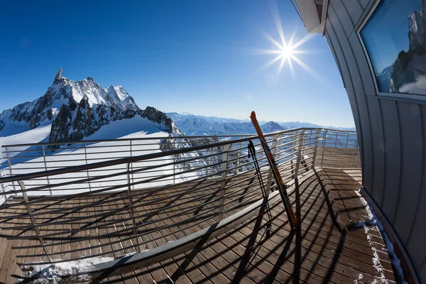 Paesaggio dalla stazione superiore (3450 mt) della funivia Skyway-c — Foto Stock