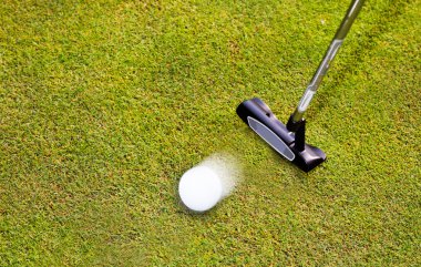 Golf: atıcı club beyaz golf topu ile