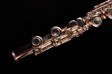 Enine flüt yakın çekim