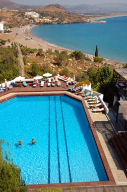 bir lüks otelin havuzu