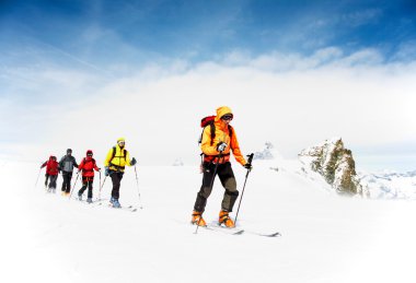 Alp touring kayakçı