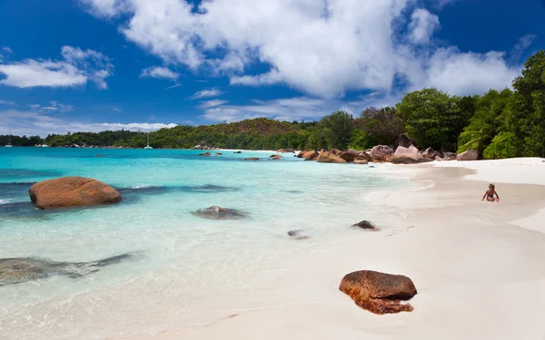 Den berömda stranden Anse Lazio, Seychellerna — Stockfoto