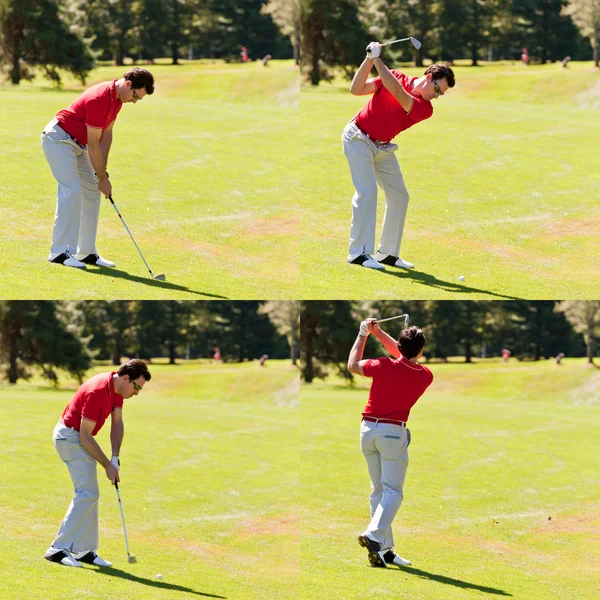 Golfer swing sequence — Stock Photo, Image