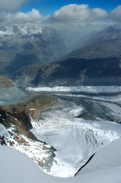 Veduta del ghiacciaio del Gorner — Foto Stock