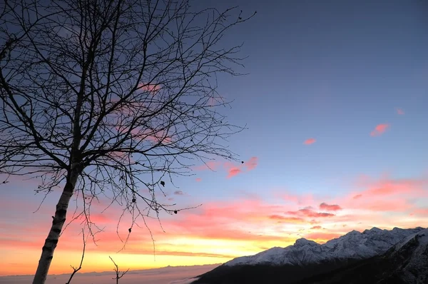 山の夕焼け風景 — ストック写真