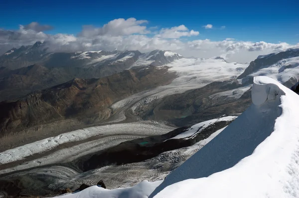 Veduta del ghiacciaio del Gorner — Foto Stock