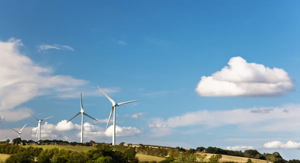 Vista de turbinas eólicas — Fotografia de Stock