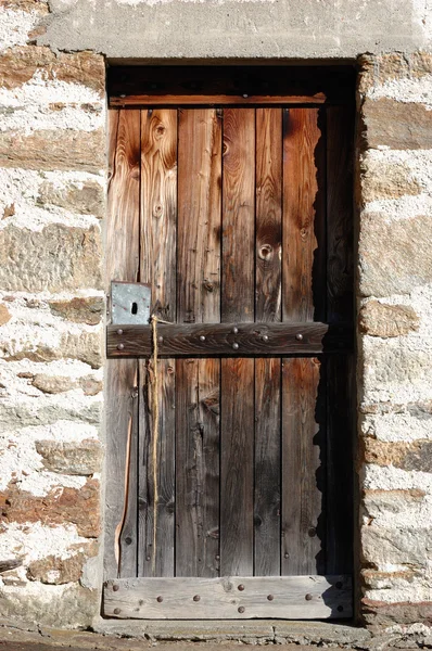 Close up photo of a old wooden door — Stock Photo, Image