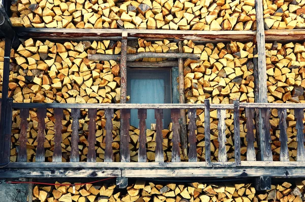 Стек древесины крупным планом — стоковое фото