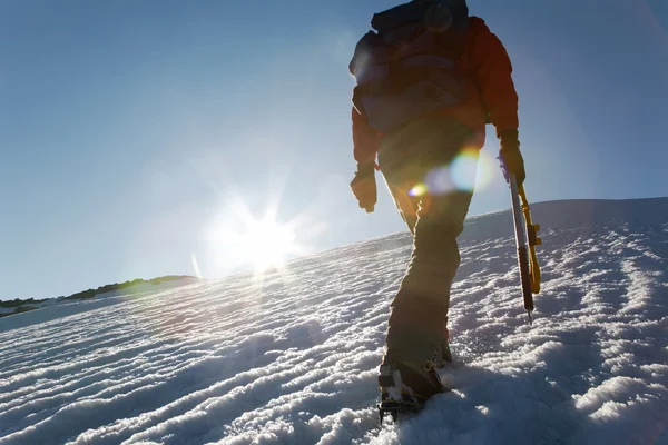 Zdjęcie z alpinista — Zdjęcie stockowe