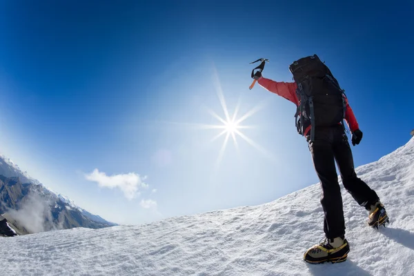 男性的滑雪登山者 图库照片