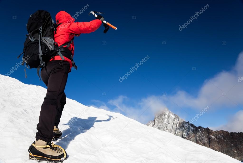 Male ski-climber