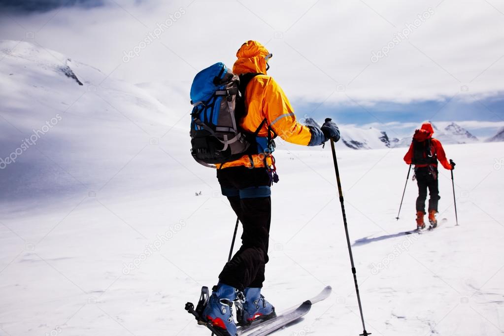 alpine touring skiers
