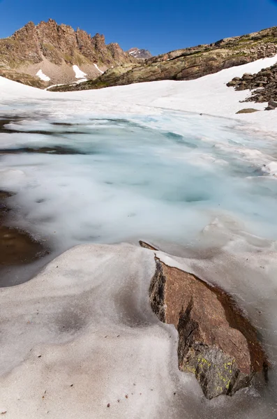 Ledovcové jezero zima — Stock fotografie