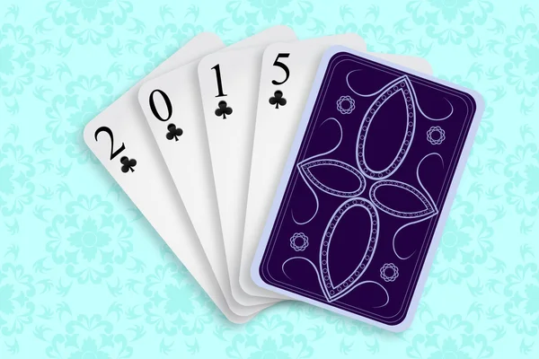 2015 playing cards — Stock Vector