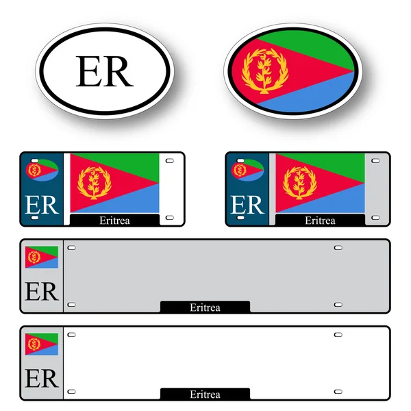 Eritrea auto set — Stock Vector