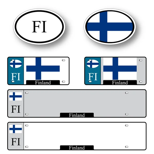 Finland auto set — Stock Vector