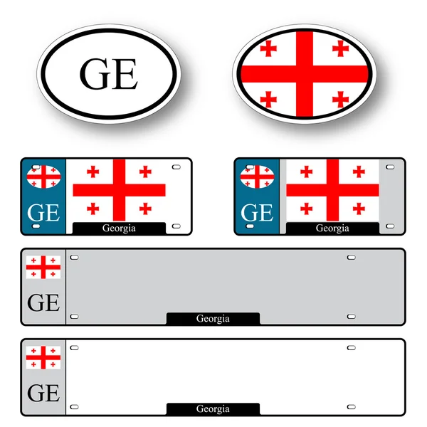 Sistema de auto Georgia — Archivo Imágenes Vectoriales