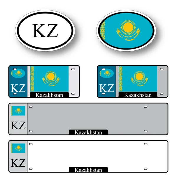 Kazakstan auto set — Stock vektor