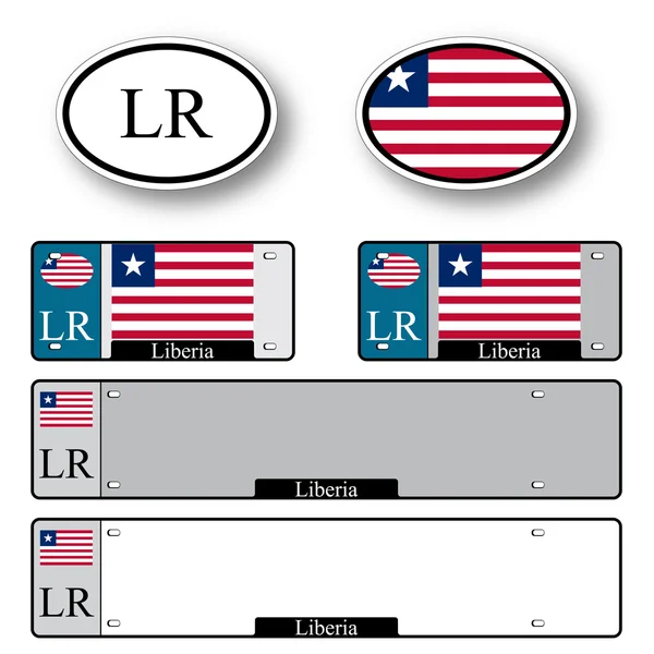 Conjunto de auto Libéria — Vetor de Stock