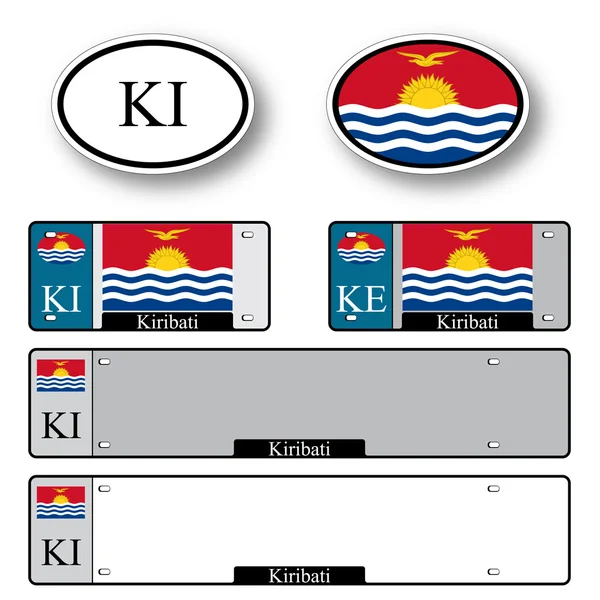 Kiribati auto zestaw — Wektor stockowy