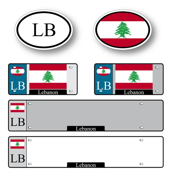 Libanon auto set — Stockvector