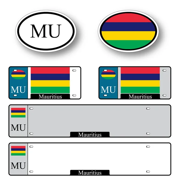 Mauritius otomatik küme — Stok Vektör