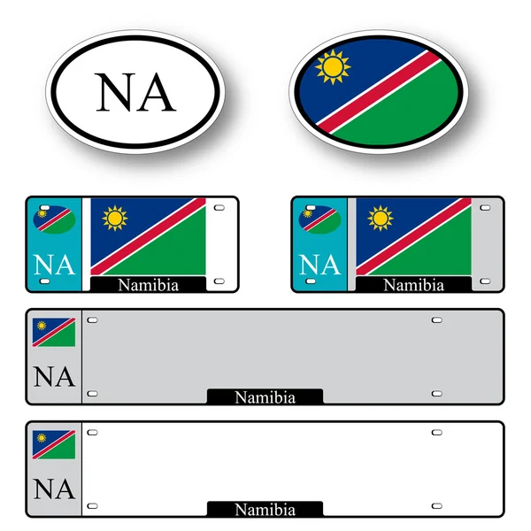 Namibia auto set — Stock Vector