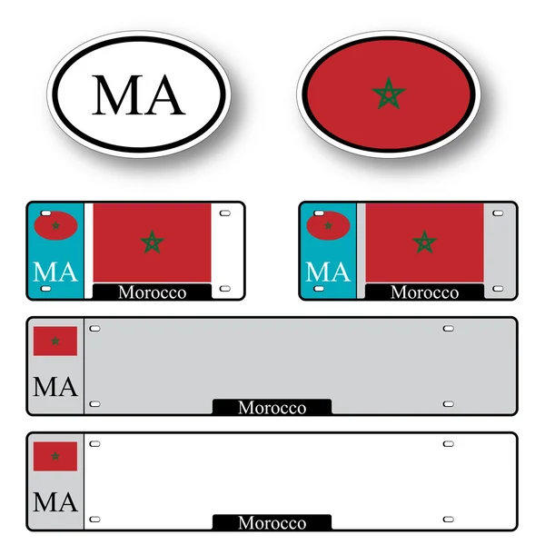 Conjunto de auto morocco — Vetor de Stock