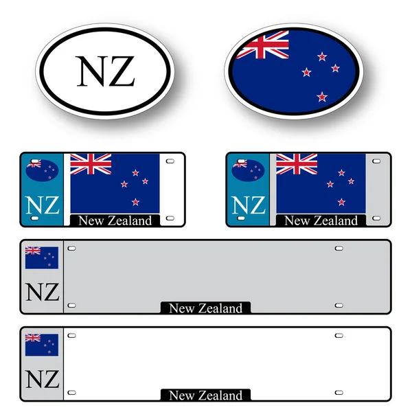 ニュージーランド自動セット — ストックベクタ