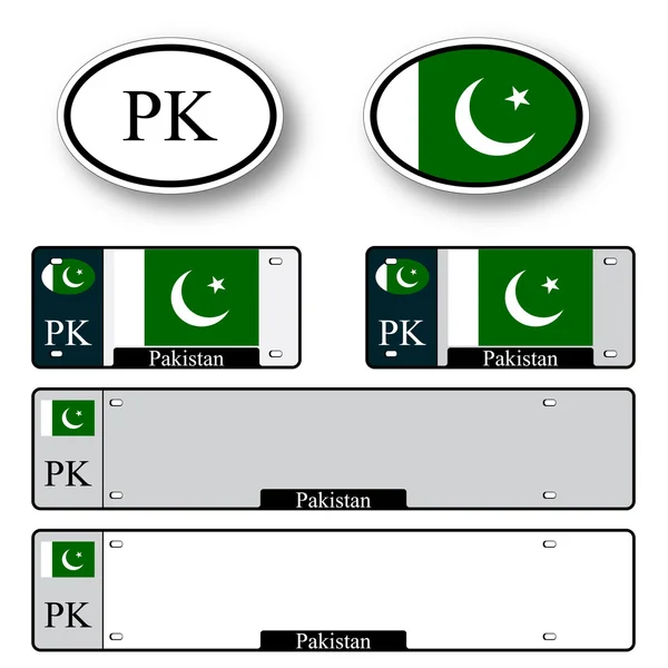 Pakistan auto set — Stock Vector