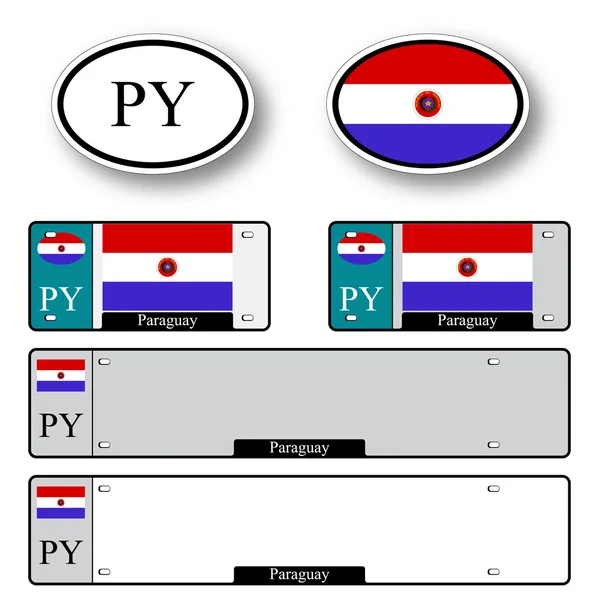 Jeu d'auto Paraguay — Image vectorielle