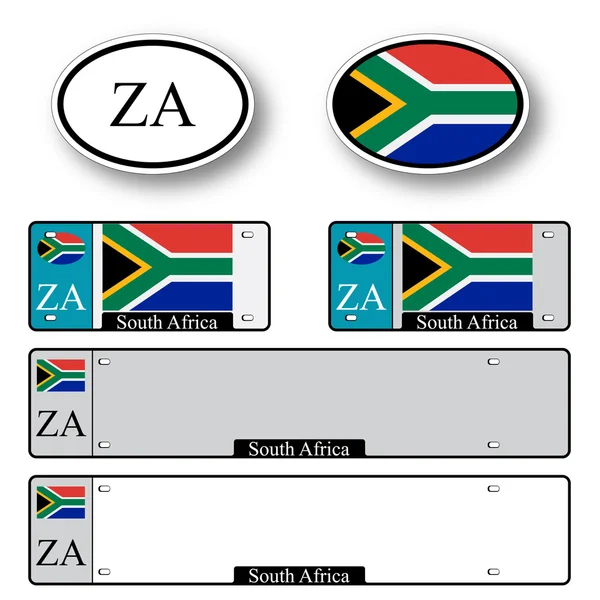 Südafrika auto set — Stockvektor