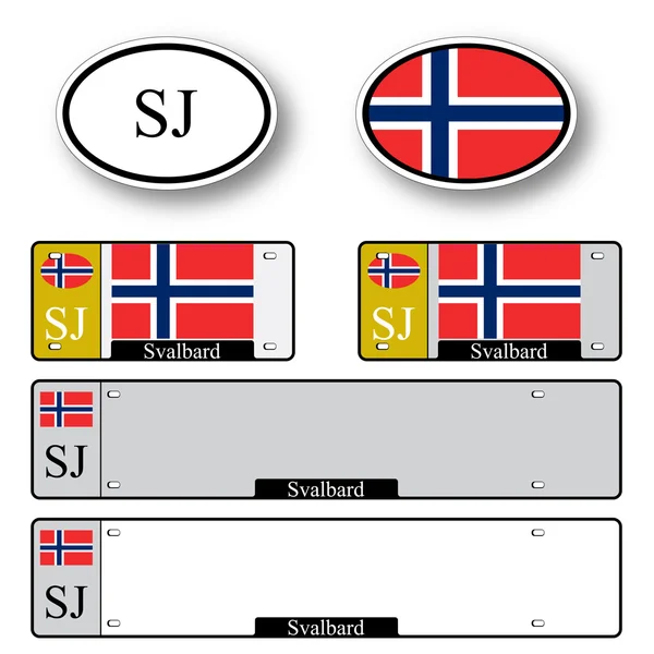 Svalbard auto set — Stock vektor
