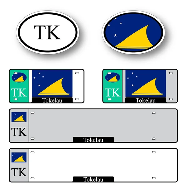 Tokelau auto set — Stock vektor